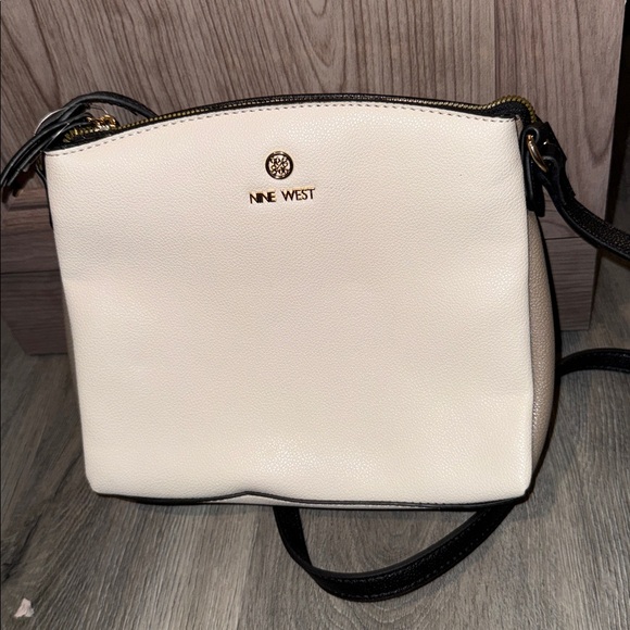 Nine West Colorblock Crossbody Bag (cream, black, olive) - Picture 1 of 3